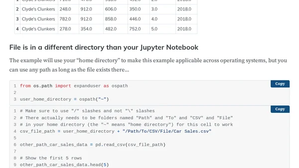 Load a CSV File With Python and Pandas