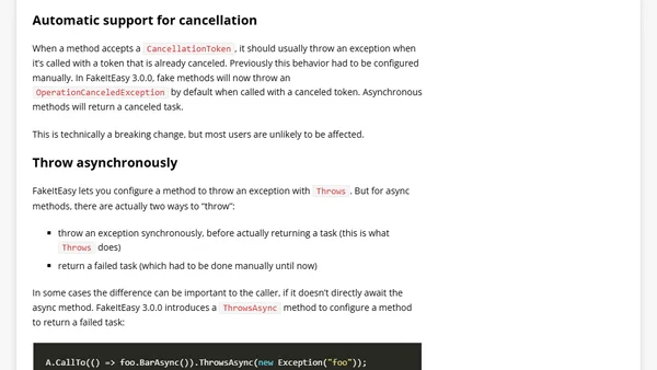 What's new in FakeItEasy 3.0.0?