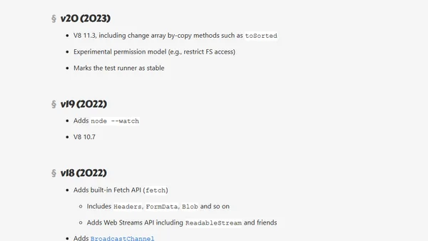 Major Node Changes