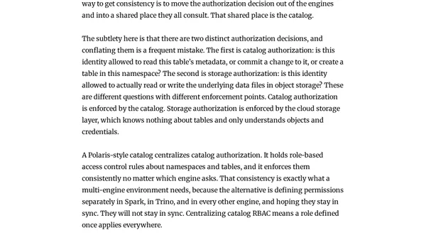 Apache Polaris and Multi-Engine Iceberg Catalogs