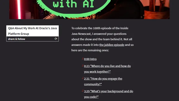 Q&A About My Work At Oracle's Java Platform Group