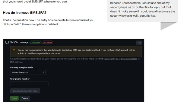 GitHub, your 2FA is broken