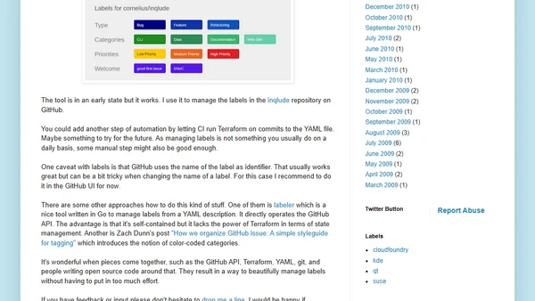Beautiful GitHub labels with Terraform