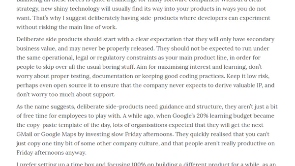 Deliberate side-products