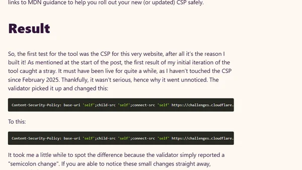 How a Simple CSP Tweak Turned into an AI Project