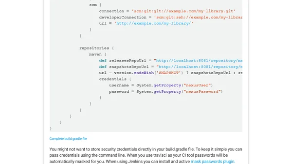 Deployment with gradle