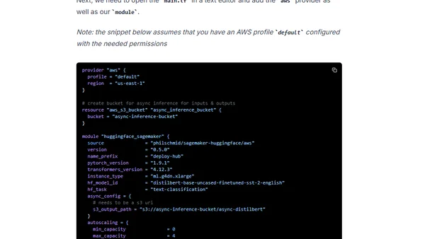 Autoscaling BERT with Hugging Face Transformers, Amazon SageMaker and Terraform module