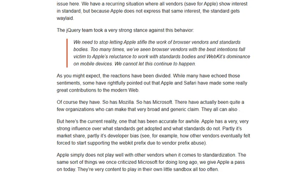 Apple's Web?