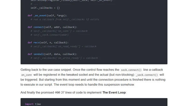 Explaining event loop in 100 lines of code