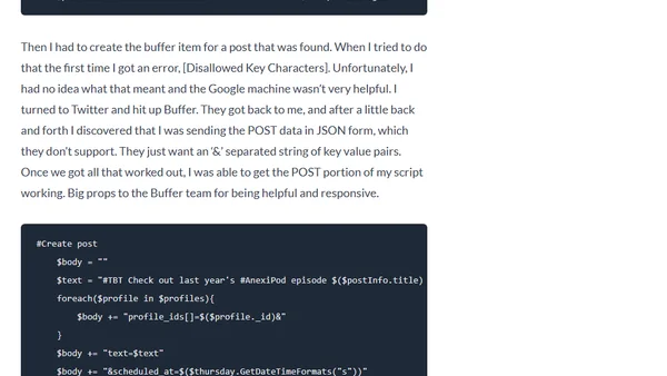 Using Azure Functions and Buffer API for Automation