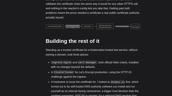 Fixing Drasi's 'unusable' Azure AI Search backend: a root cause chase through Kubernetes and Let's Encrypt