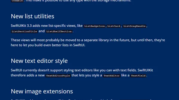 SwiftUIKit Updates