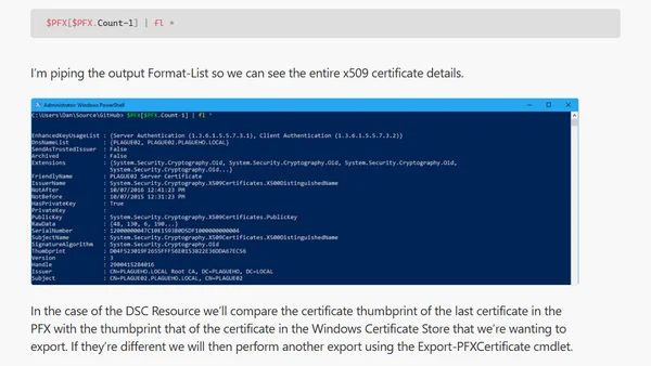 Using PFX Files in PowerShell