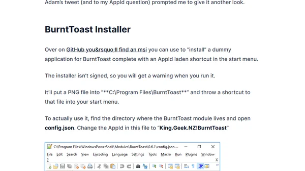 BurntToast + AppId = It's Working!