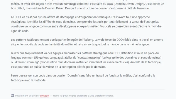 Domain Driven Design: l'essentiel est avant le code