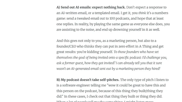 Why you're not getting a response to your podcast pitch from me (or others)