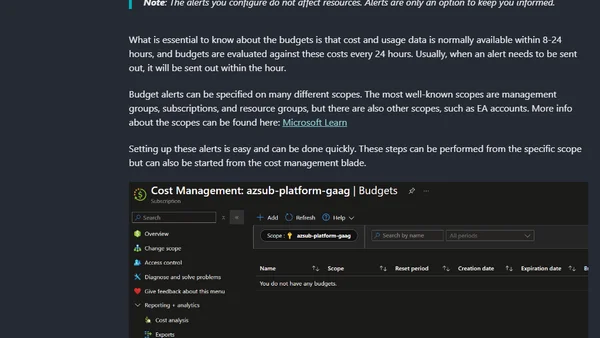 Optimizing Budget Configurations for Enhanced Cost Management in Azure