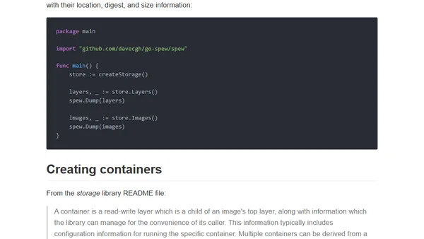 Working with container images in Go