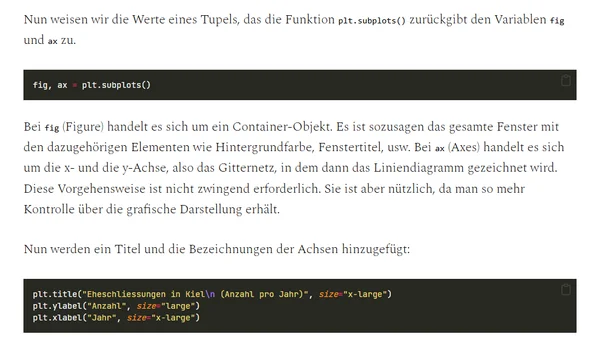Python und Matplotlib — Eheschließungen in Kiel