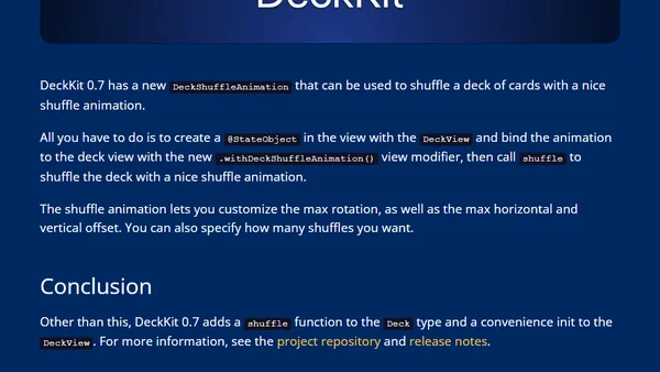 DeckKit Updates