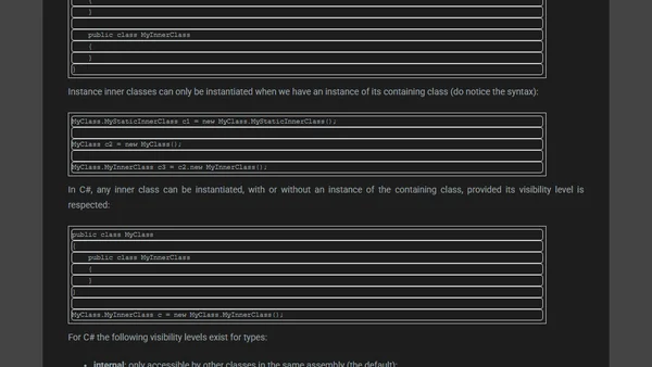 Java vs C# - Part 1