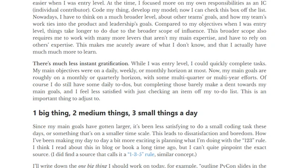 The learning curve for long term goals