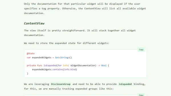 Widget Architecture - Part 3