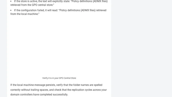 GPO Central Store – Help! My PolicyDefinitions Folder is missing