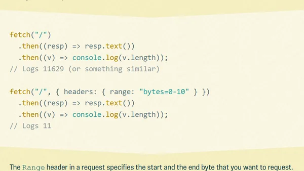 <video>, HTTP range requests & WHATWG streams