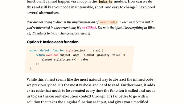 Mass function overloading: why and how?