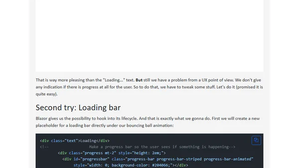 Blazor Client - Loading Screen