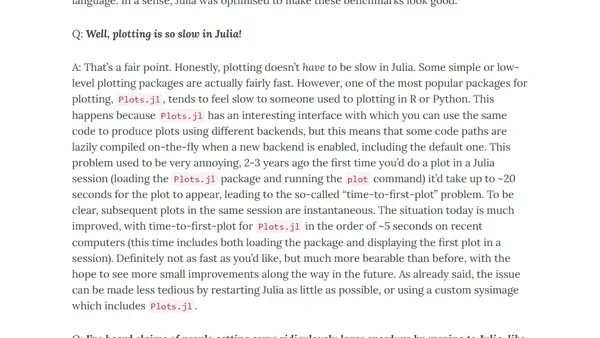 Mythbusting Julia speed