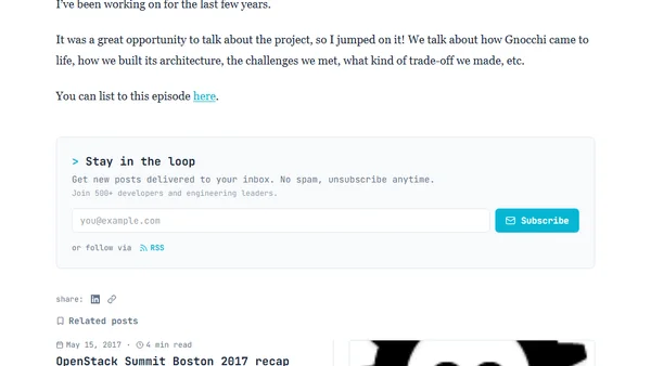 Podcast.__init__: Gnocchi, a Time Series Database for your Metrics
