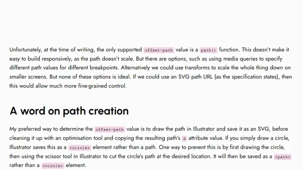 Positioning Text Along a Path with CSS