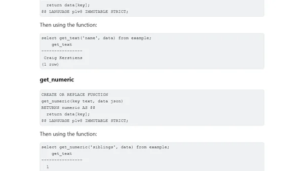 Javascript Functions for PostgreSQL