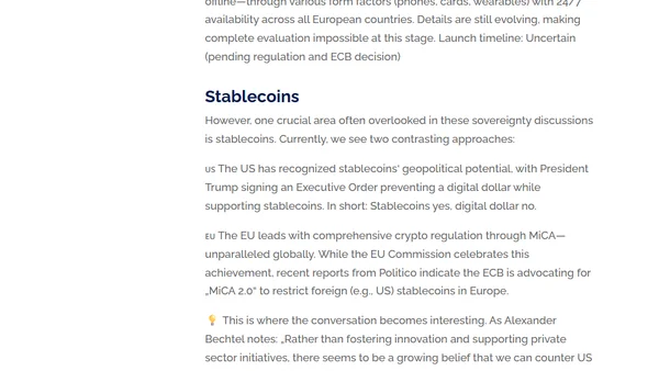 Which role can euro stablecoins play in strengthening the European Union’s sovereignty?