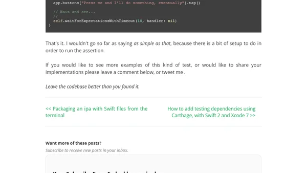 How to test UI changes in Xcode 7
