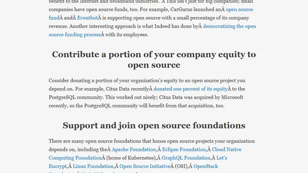 Ways your company can support and sustain open source