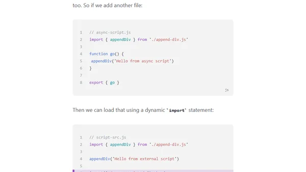 Super Simple Start to ESModules in the Browser