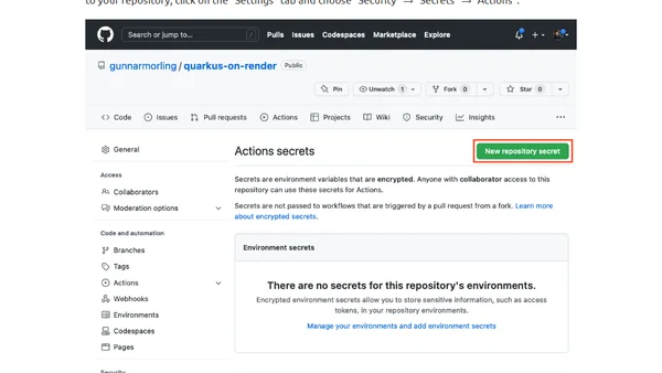 Running a Quarkus Native Application on Render