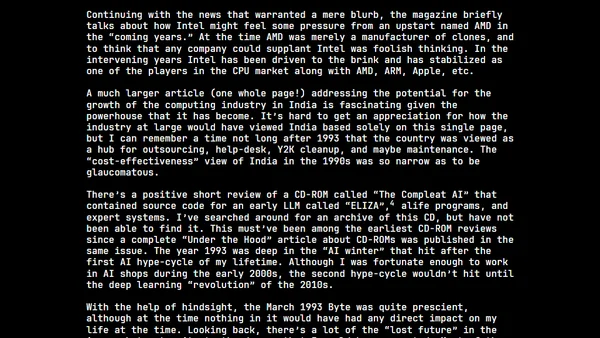 As Presaged in March 1993