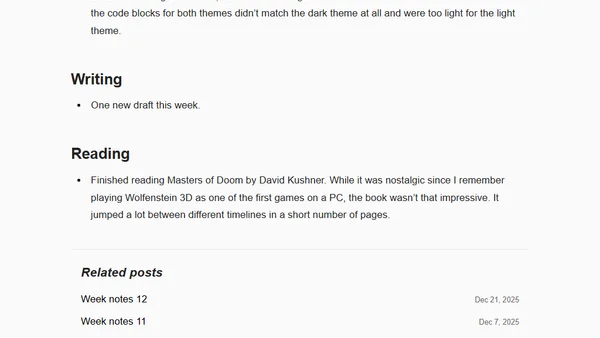 Week notes 05