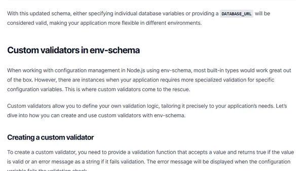 Configuration Decoded: Lesser-Known Tips for Working with env-schema in Node.js