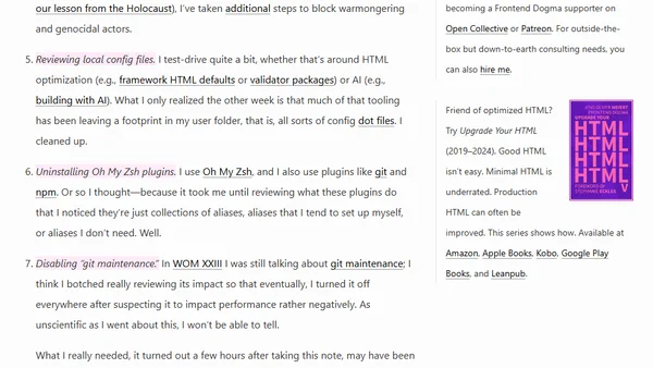 Website Optimization Measures, Part XXXIII