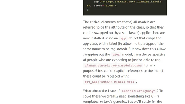 Towards Application Objects in Django
