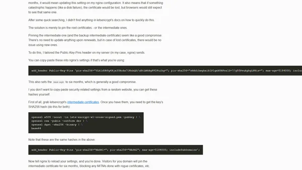 Using letsencrypt with HKPK