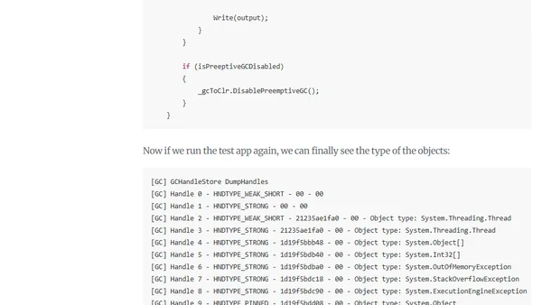 Writing a .NET Garbage Collector in C#  -  Part 3