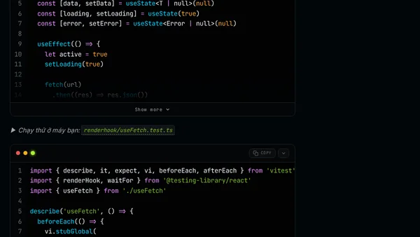 Test Custom React Hooks Với renderHook Trong Vitest