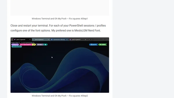 Windows Terminal and Oh My Posh – personalization for improved coding