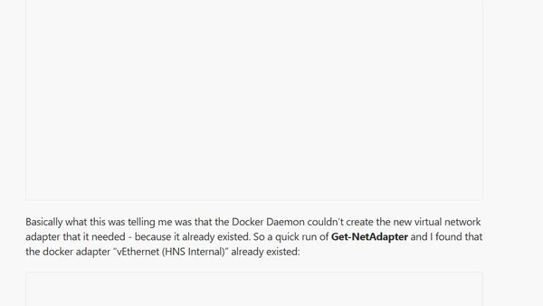 Failed to Start Docker Service on Windows 10 AE